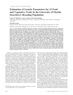 Estimation of Genetic Parameters for 12 Fruit and Vegetative Traits