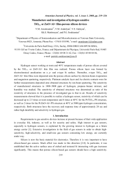 Manufacture and investigation of hydrogen sensitive TiO2