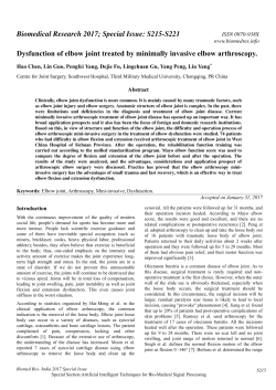 Dysfunction of elbow joint treated by minimally invasive elbow