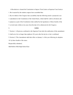 A Resolution to Amend the Constitution to Impose Term Limits on