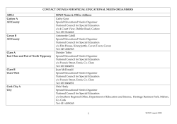 Special Education Needs Organiser (SENO)