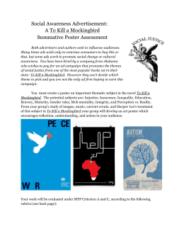 A To Kill a Mockingbird Summative Poster Assessment