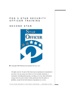 pgs 5 star security officer training second star