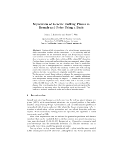 Separation of Generic Cutting Planes in Branch