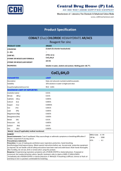 CoCl2.6H2O - CDH Fine Chemicals
