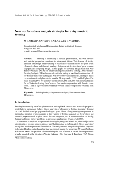 Near surface stress analysis strategies for axisymmetric fretting