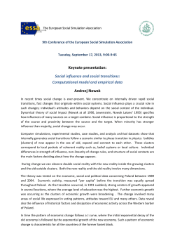 Keynote presentation: Social influence and social transitions
