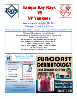 Tampa Bay Rays VS NY Yankees Choice of