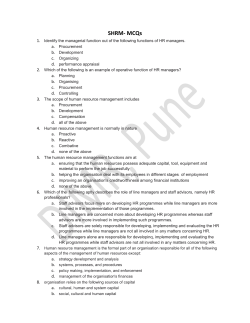 SHRM- MCQs
