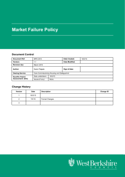 Market Failure Policy - West Berkshire Council