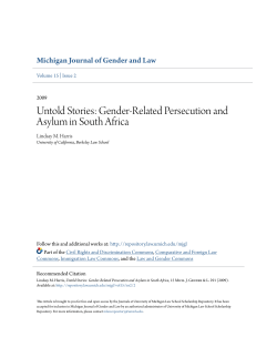 Untold Stories: Gender-Related Persecution and Asylum in South