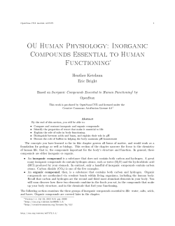 OU Human Physiology: Inorganic Compounds
