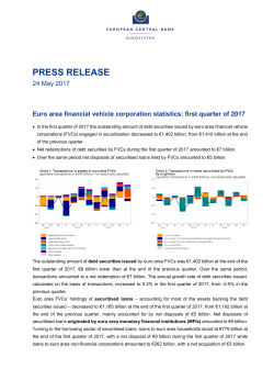 Euro area financial vehicle corporation statistics: first quarter of 2017