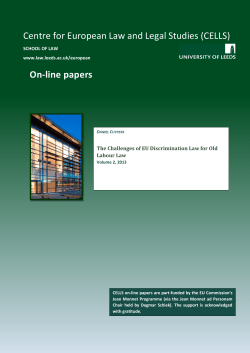 The Challenges of EU Discrimination Law for Old Labour Law