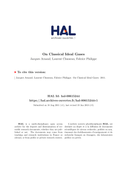 On Classical Ideal Gases - HAL