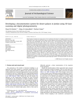Developing a documentation system for desert palaces in Jordan