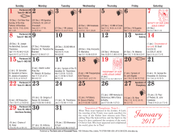 2017 Wall Calendar - Saint John of Kronstadt Press