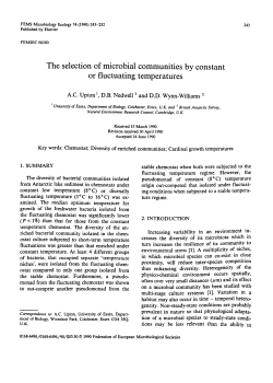 The selection of microbial communities by