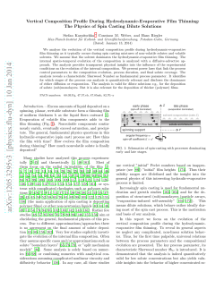 Physics of Spin Casting Dilute Solutions