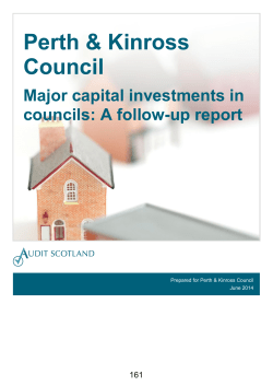 Major Capital Investments in Councils: A Follow