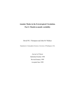 Annular Modes in the Extratropical Circulation. Part I: Month