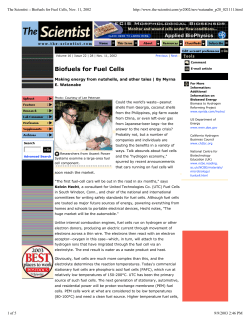 Biofuels for Fuel Cells