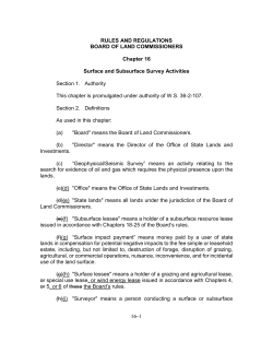 1 RULES AND REGULATIONS BOARD OF LAND