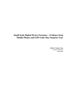 Small Scale Digital Device Forensics &ndash; Evidence from