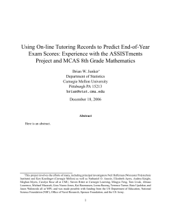 Experience with the ASSISTments Project and MCAS 8th Grade Ma