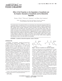 Effect of Soil Properties on the Degradation of Isoxaflutole and the