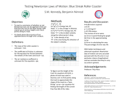 Testing Newtonian Laws of Motion: Blue Streak Roller Coaster