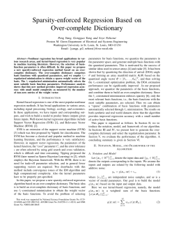 Sparsity-enforced Regression Based on Over