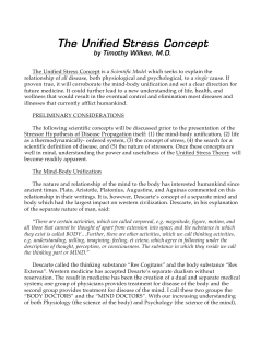 The Unified Stress Concept