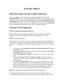 Pantry shelf overview