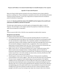 1 Progress and Problems: Government Scientists Report on