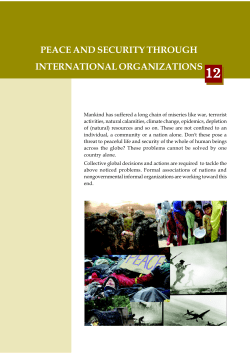 peace and security through international organizations