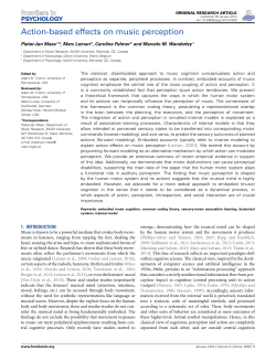 Action-based effects on music perception