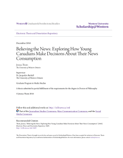 Believing the News - Scholarship@Western