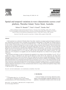 Spatial and temporal variations in wave characteristics across a reef