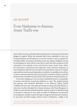 From Harkaway to Amiens: Jessie Traill`s war