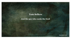 Tom Sellers - Restaurant Story