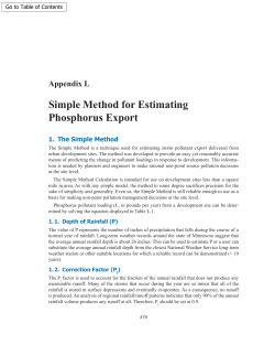 Simple Method for Estimating Phosphorous Export
