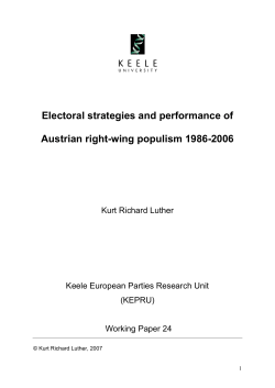 Electoral Strategies and Performance of Austrian