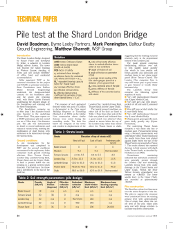 Pile test at the Shard London Bridge