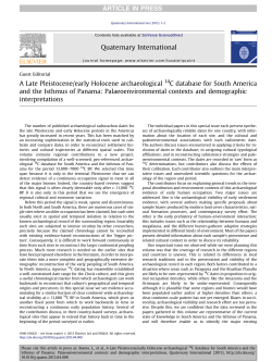 A Late Pleistocene/early Holocene archaeological 14C