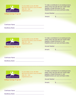 Contributor Name - Bright Directions