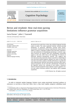 Revise and resubmit - the Institute for Research in Cognitive Science