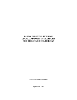 radon in rental housing - Environmental Law Institute