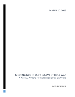 Meeting God in Old Testament Holy War
