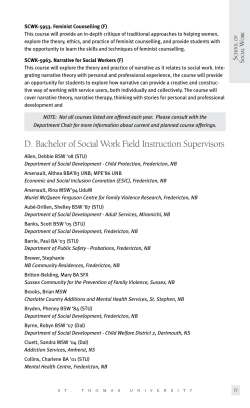 D. Bachelor of Social Work Field Instruction Supervisors